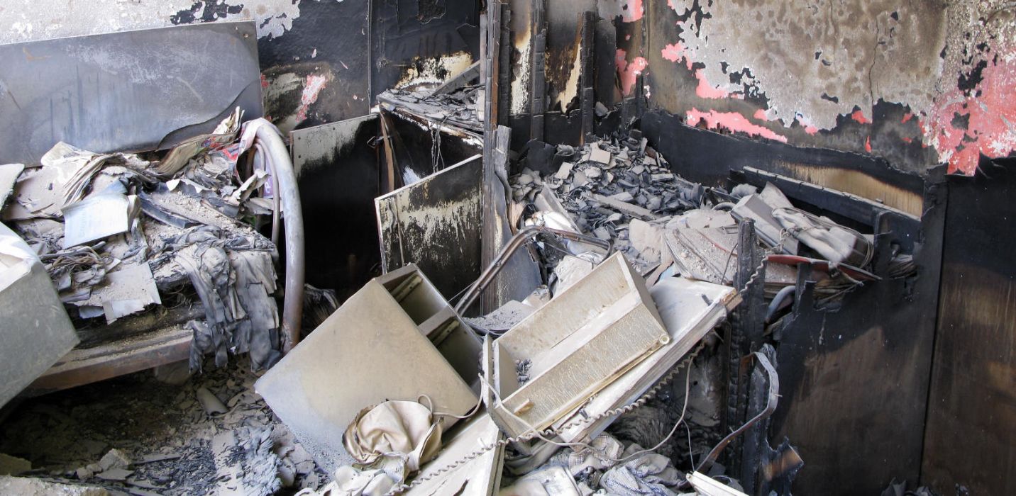 Burned Furniture After A Fire